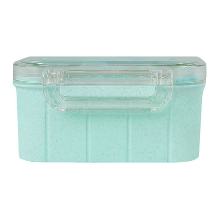 Plastic Lunch Box, Cutlery, 800ml, Sea Green, 6.3in (H) x 4.2in (W) x 1.7in (D), Yb-1825 - Image 4