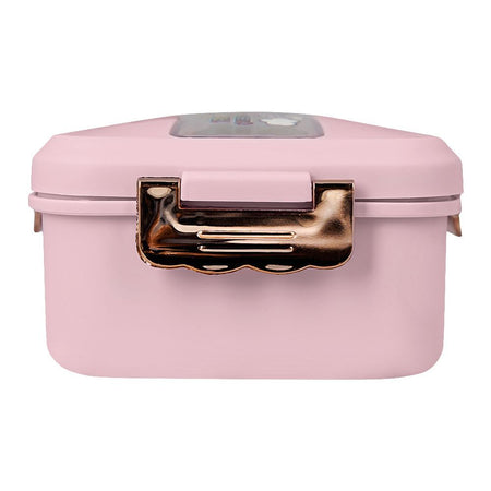 Plastic Lunch Box, 3 Compartments & Cutlery, Pink, 6.3in (H) x 3.7in (W) x 2in (D), K-181 - Image 4