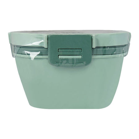 Plastic Double Layer Lunch Box, Cutlery, 1700ml, Sea Green, 4.5in (H) x 4.1in (W) x 3.3in (D), Yc-9030 - Image 4