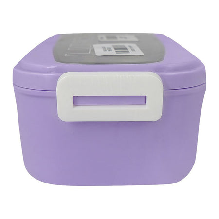 Plastic Lunch Box, 2 Compartments & Cutlery, 1000ml, Purple, 5.9in (H) x 3in (W) x 2.2in (D), Yc9039 - Image 4