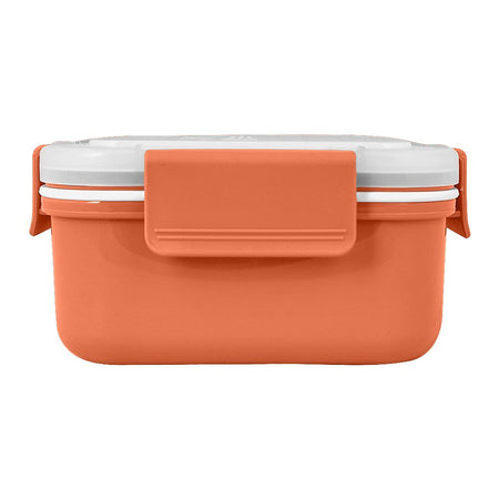 Stainless Steel Lunch Box, 2 Compartments, Leakproof, Orange, 6.1in (H) x 3.9in (W) x 2in (D), 88211 - Image 2