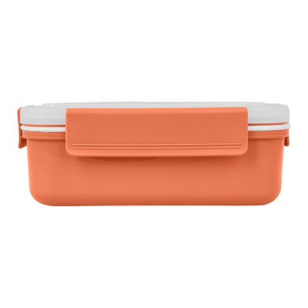 Stainless Steel Lunch Box, 2 Compartments, Leakproof, Orange, 6.1in (H) x 3.9in (W) x 2in (D), 88211 - Image 4