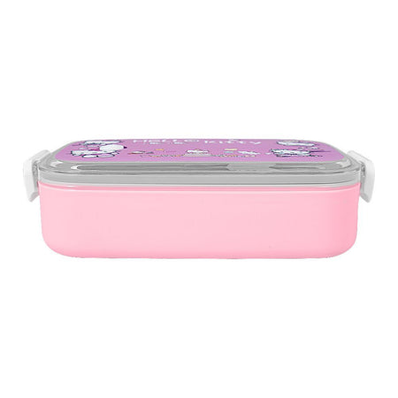 Hello Kitty Plastic Lunch Box, Pink, 6.5in (H) x 3.3in (W) x 1.8in (D), Tq29-3 - Image 2
