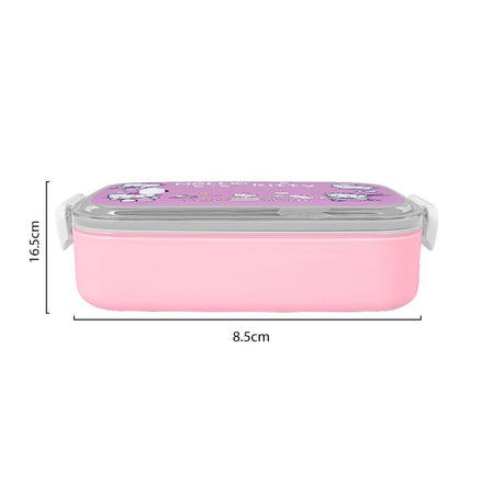 Hello Kitty Plastic Lunch Box, Pink, 6.5in (H) x 3.3in (W) x 1.8in (D), Tq29-3 - Image 3
