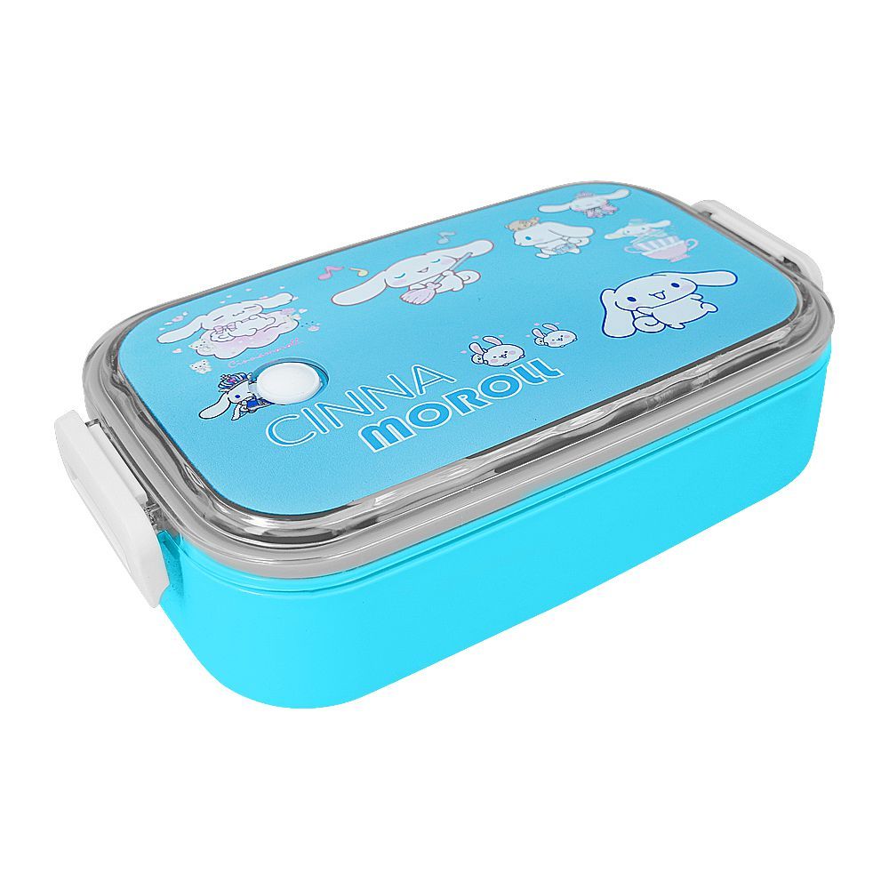 Cinnamoroll Plastic Lunch Box, Sky Blue, 6.5in (H) x 3.3in (W) x 1.6in (D), Tq29-3 - Main Image