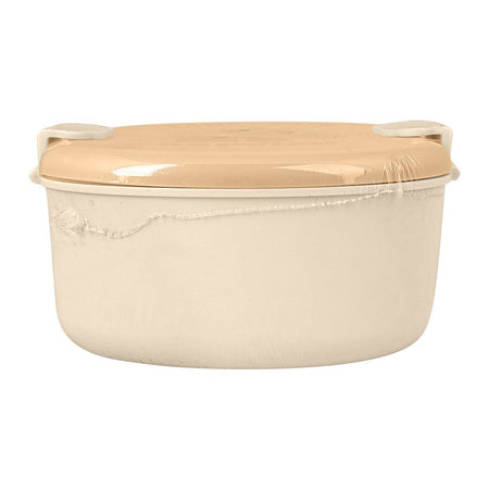 Burger Plastic Lunch Box, 3 Compartments, Off White, 4.7in (H) x 3.5in (W) x 2.4in (D), 20706-28 - Image 2