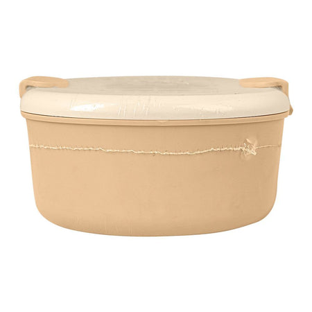 Burger Plastic Lunch Box, 3 Compartments, Cream, 4.7in (H) x 3.1in (W) x 2.4in (D), 20706-28 - Image 2