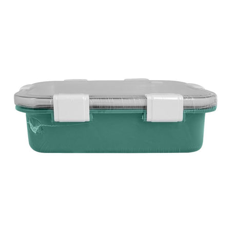 Stainless Steel Lunch Box, 3 Compartments, 850ml, Green, 8.7in (H) x 6.4in (W) x 2.6in (D), 70691 - Image 2
