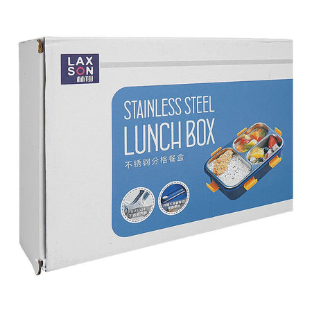 Stainless Steel Lunch Box, 3 Compartments, 850ml, Green, 8.7in (H) x 6.4in (W) x 2.6in (D), 70691 - Image 4