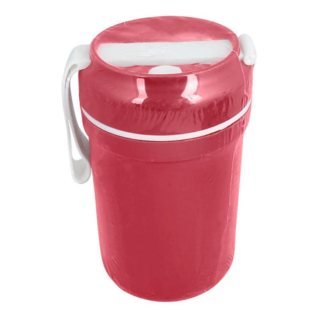 Plastic Lunch Box, 3 Compartments & Cutlery & 330ml Soup Cup, 1500ml, Red, 6.1in (H) x 4.1in (W) x 2.6in (D), Zb-6325 - Image 2