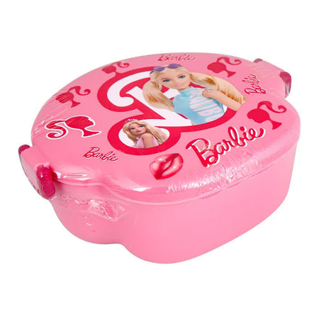 Barbie Plastic Lunch Box, Tea Pink, 3.3in (H) x 3.1in (W) x 2in (D), Tq-Fh1 - Main Image