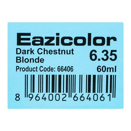 Eazicolor Permanent Hair Color, Chroma Technology With Omega-9, 60ml, 6.35 Dark Chestnut Blonde - Image 8