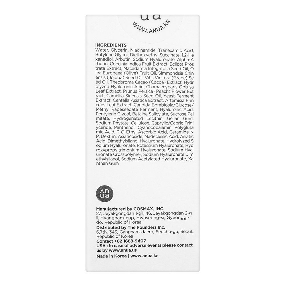 Anua 10% Niacinamide+ 4% Tranexamic Acid Serum, Hyaluronic Acid, For Sensitive Skin, Fragrance-Free, 30ml - Image 4