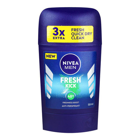 Nivea Fresh Kick Antiperspirant Deodorant Stick, 48 Hours Lasting, For Men, 50ml - Main Image
