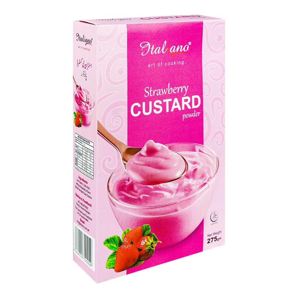 Italiano Strawberry Custard Powder, 275g - Main Image
