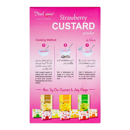 Italiano Strawberry Custard Powder, 275g - Image 2