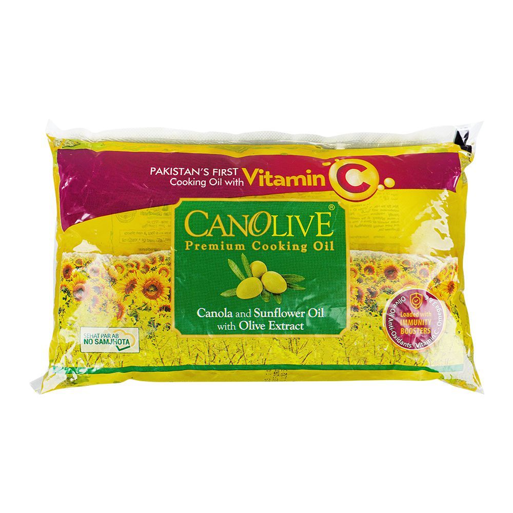 Canolive Premium Cooking Oil, 1 Liter Pouch - Main Image