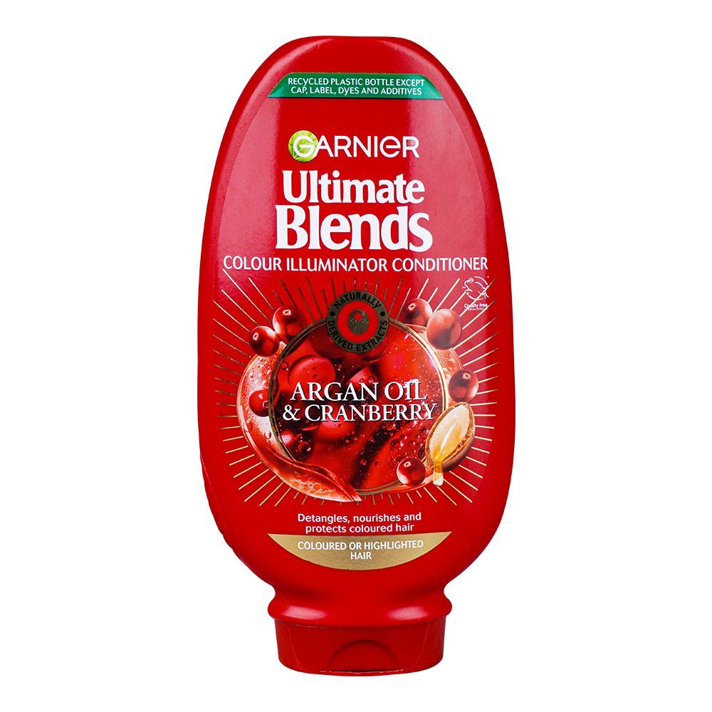 Garnier Ultimate Blends Argan Oil & Cranberry Color Illuminator Conditioner, For Colored Hairs, 400ml - Main Image