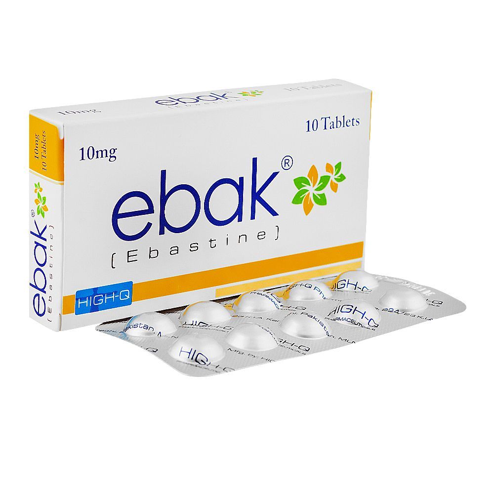 High-Q Pharmaceuticals Ebak Tablet, 10mg, 10-Pack - Main Image