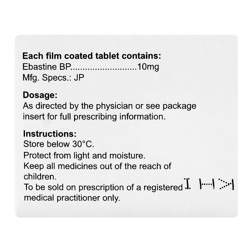 High-Q Pharmaceuticals Ebak Tablet, 10mg, 10-Pack - Image 4