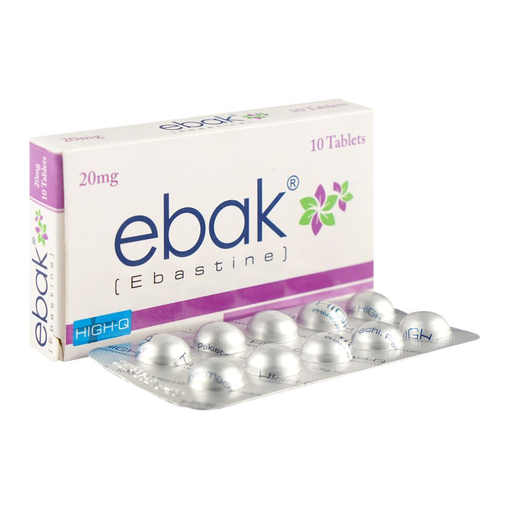 High-Q Pharmaceuticals Ebak Tablet, 20mg, 10-Pack - Main Image