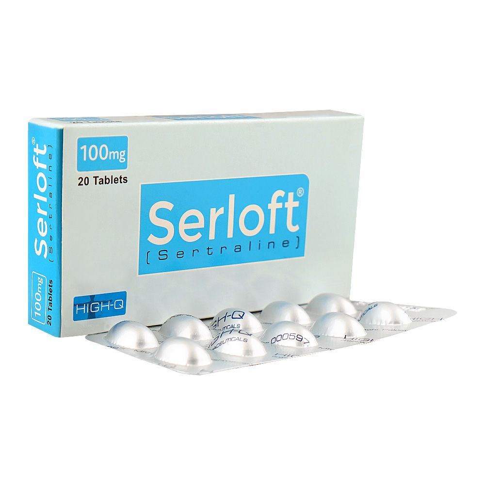 High-Q Pharmaceuticals Serloft Tablet, 100mg, 20-Pack - Main Image