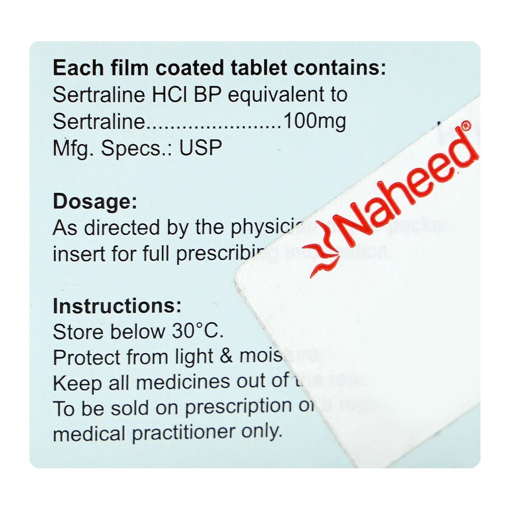 High-Q Pharmaceuticals Serloft Tablet, 100mg, 20-Pack - Image 4