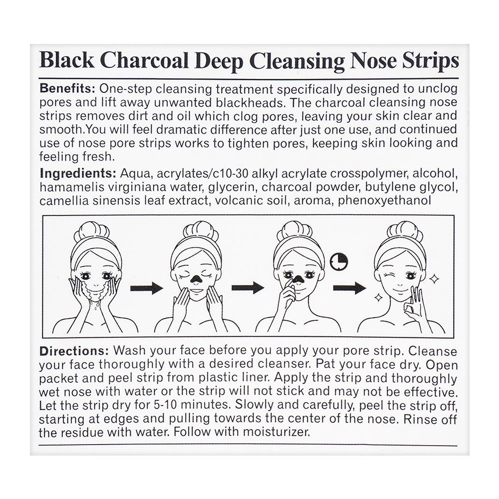 Dr.Rashel Black Charcoal Deep Cleansing Nose Strips, 6-Pack - Image 4