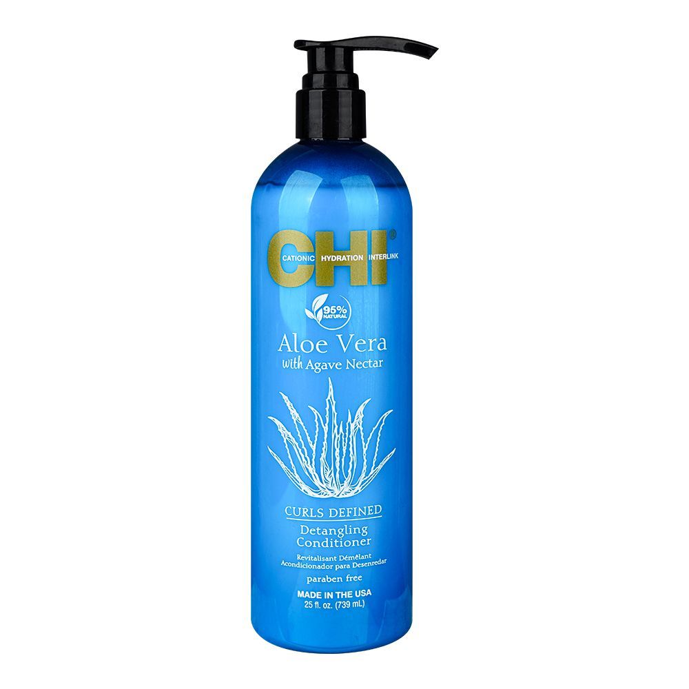 CHI Aloe Vera With Agave Nectar, Curls Defined Detangling Conditioner, 95% Natural, Paraben Free, 739ml - Main Image