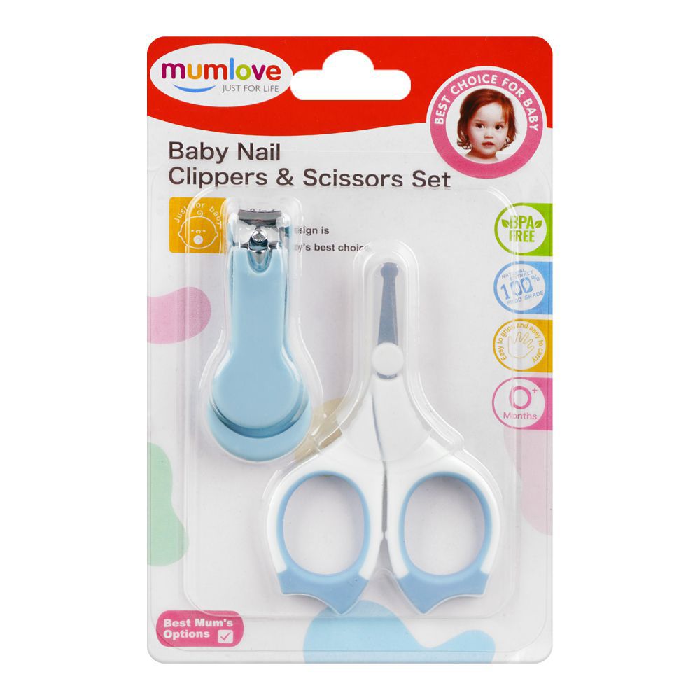 Mum Love Baby Nail Clippers & Scissors Set, BPA Free, Grey, 309-C - Main Image