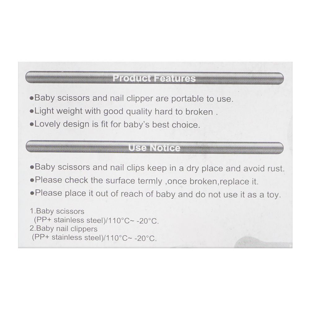Mum Love Baby Nail Clippers & Scissors Set, BPA Free, Grey, 309-C - Image 3