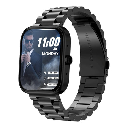 Zero 1.83" TFT HD Display Meta Smart Watch, BT Calling, 100+ Watch Faces & Sports Modes, 8 Days Battery, Black Chain - Main Image