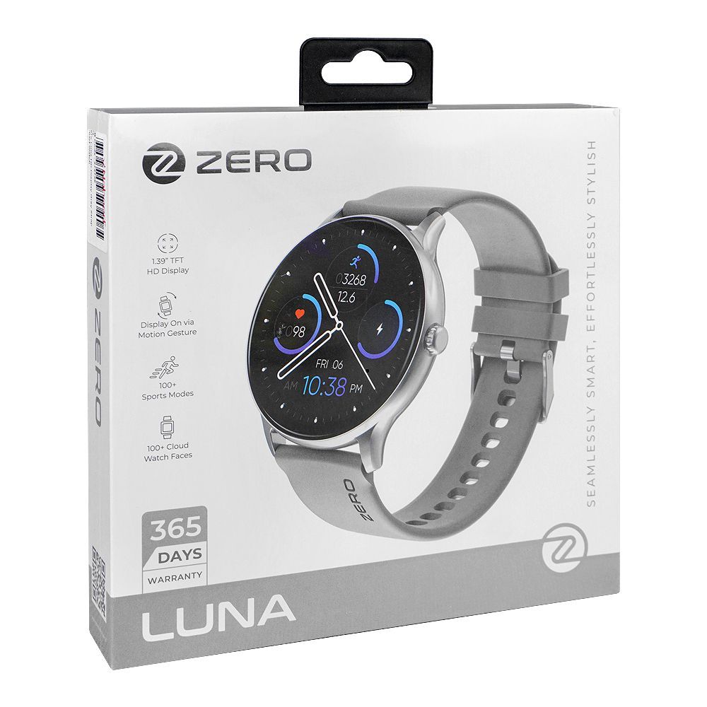 Zero 1.39" TFT HD Display Luna Smart Watch, Motion Gesture, 100+ Cloud Watch Faces & Sports Modes, 7 Days Battery Strap - Image 2