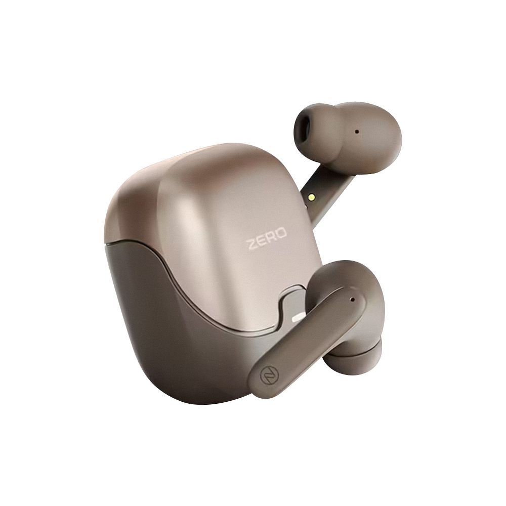 Zero Wave Z ENC Wireless Earbuds, Upto 6 Hours Play Time, 550mAh Box Battery, 40mAh Earbuds Battery, Wave Brown - Main Image