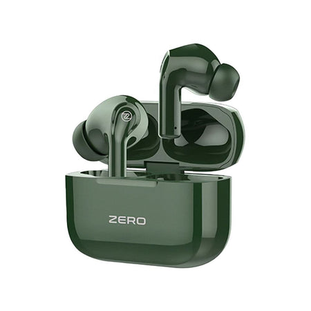Zero Aura Z ENC Wireless Earbuds, Upto 45 Hours Play Time, 300mAh Box Battery, 40mAh Earbuds Battery, Green - Main Image