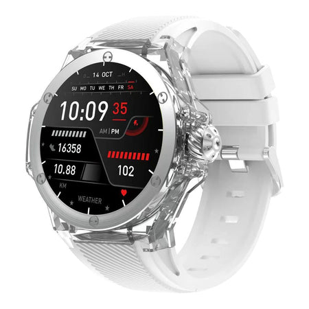 Yolo A.P 1.46" HD Screen Designer Smart Watch, Water Proof, 2 Pin Magnetic Charging, 300mAh Battery, Silver - Main Image