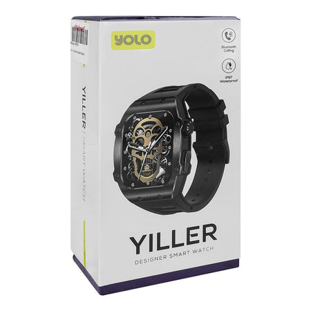 Yolo 1.91" HD Screen Yiller Designer Smart Watch, Water Proof, 2 Pin Magnetic Charging, 400mAh Battery, Black - Image 2
