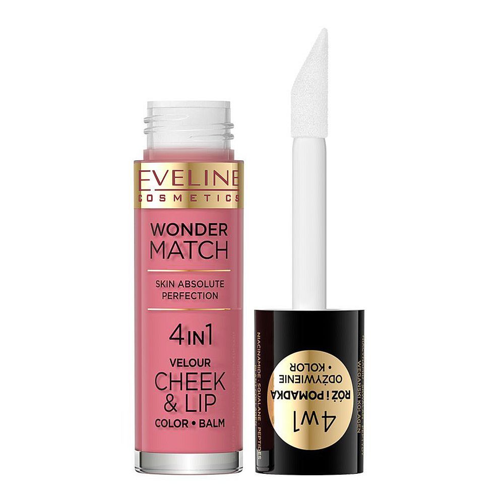 Eveline Wonder Match Skin Absolute Perfection 4in1 Velour Cheek & Lip Color+Balm, No. 04, 4.5ml - Main Image