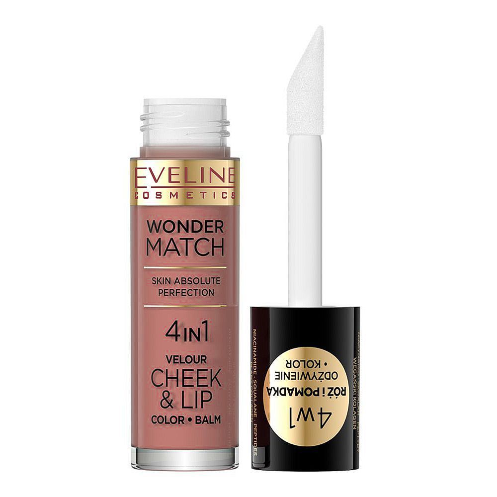 Eveline Wonder Match Skin Absolute Perfection 4in1 Velour Cheek & Lip Color+Balm, No. 05, 4.5ml - Main Image