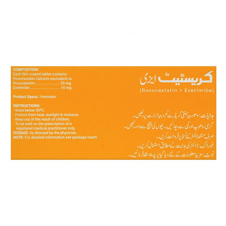 Crestat Ez 20/10mg Tablets, Box - Image 3