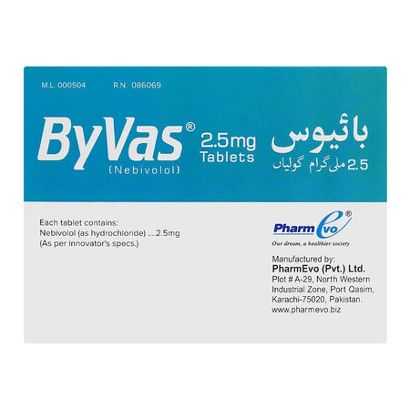 PharmEvo Byvas Tablet, 2.5mg, 14-Pack - Image 2