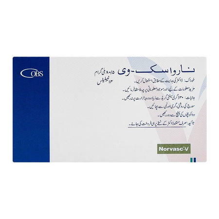 OBS Pharmaceuticals Norvasc-V Tablet, 5/80mg, 14-Pack - Image 2