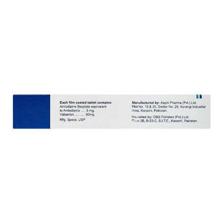 OBS Pharmaceuticals Norvasc-V Tablet, 5/80mg, 14-Pack - Image 4