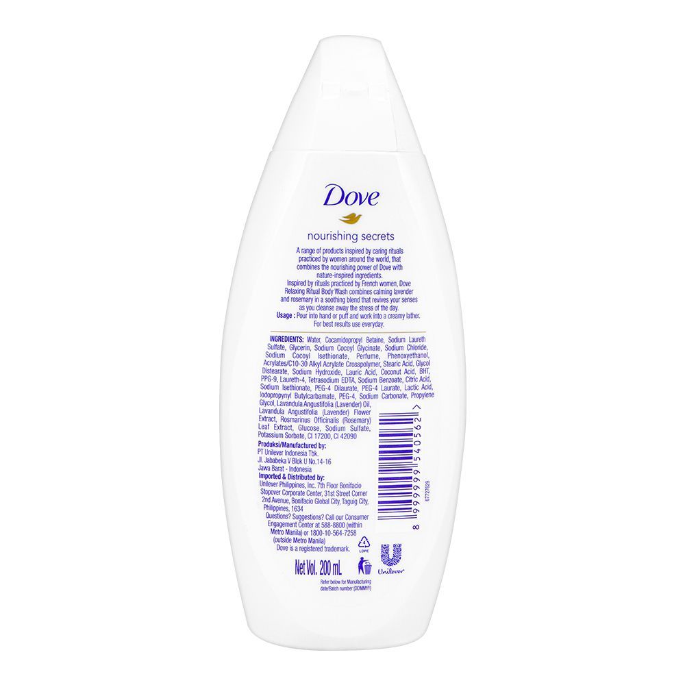 Dove Nourishing Secret Relaxing Ritual Body Wash, 200ml - Image 2