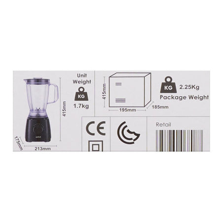 Sanford 2in1 Blender, 600W, 1.8 Liter Jar & 150g Dry Milk Jar, Stainless Steel Blade, 2 Speed, SF-6808BR - Image 6