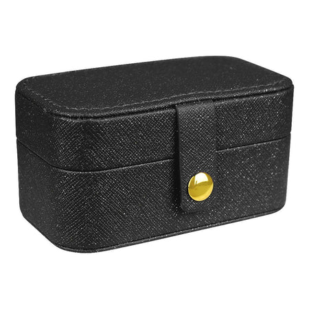 Mini Jewelry Storage Organizer Box For Rings, Earrings & Necklaces, Black, 101017 - Main Image