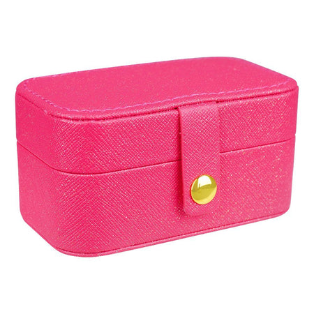 Mini Jewelry Storage Organizer Box For Rings, Earrings & Necklaces, Pink Mature, 101017 - Main Image