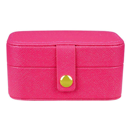 Mini Jewelry Storage Organizer Box For Rings, Earrings & Necklaces, Pink Mature, 101017 - Image 2