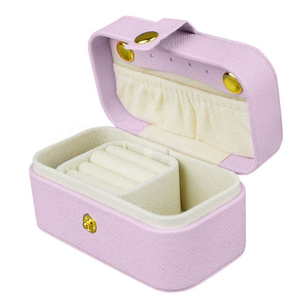 Mini Jewelry Storage Organizer Box For Rings, Earrings & Necklaces, Baby Pink, 101017 - Image 2