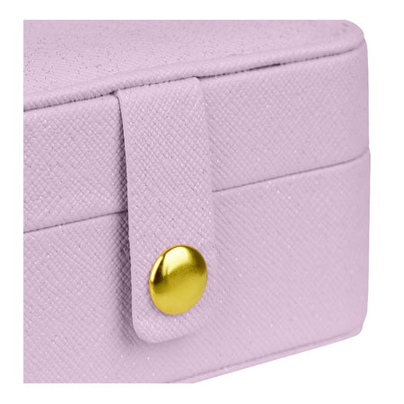 Mini Jewelry Storage Organizer Box For Rings, Earrings & Necklaces, Baby Pink, 101017 - Image 3